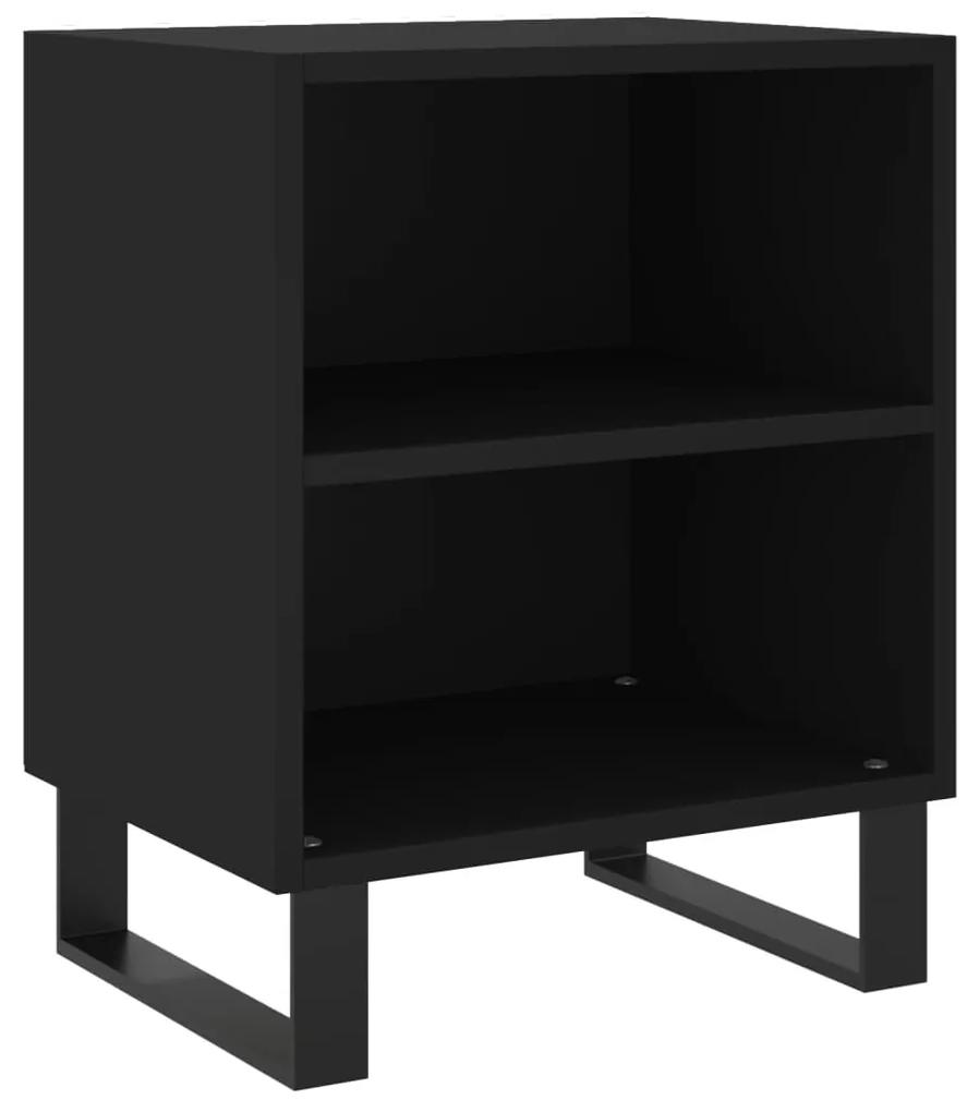 826798 vidaXL Noptieră, negru, 40x30x50 cm, lemn compozit