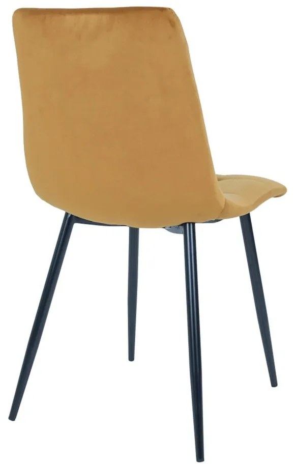 Scaune de dining galbene 2 buc. tapițate Middelfart – House Nordic