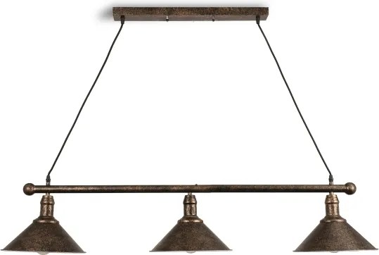 BRILAGI - Lustru suspendat pe cablu FORGE 3xE27/60W/230V cupru/patină