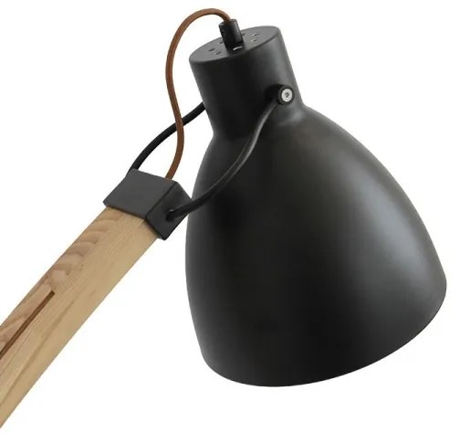Lampă de podea 1xE27/60W/230V frasin/negru