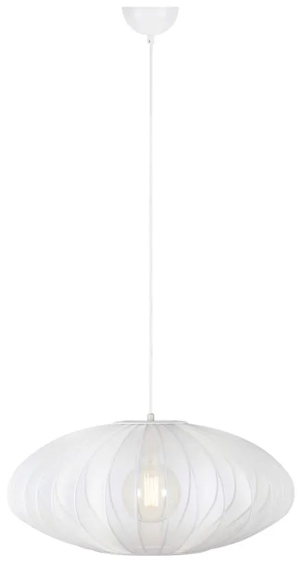 Lustră albă cu abajur textil ø 60 cm Florence – Markslöjd