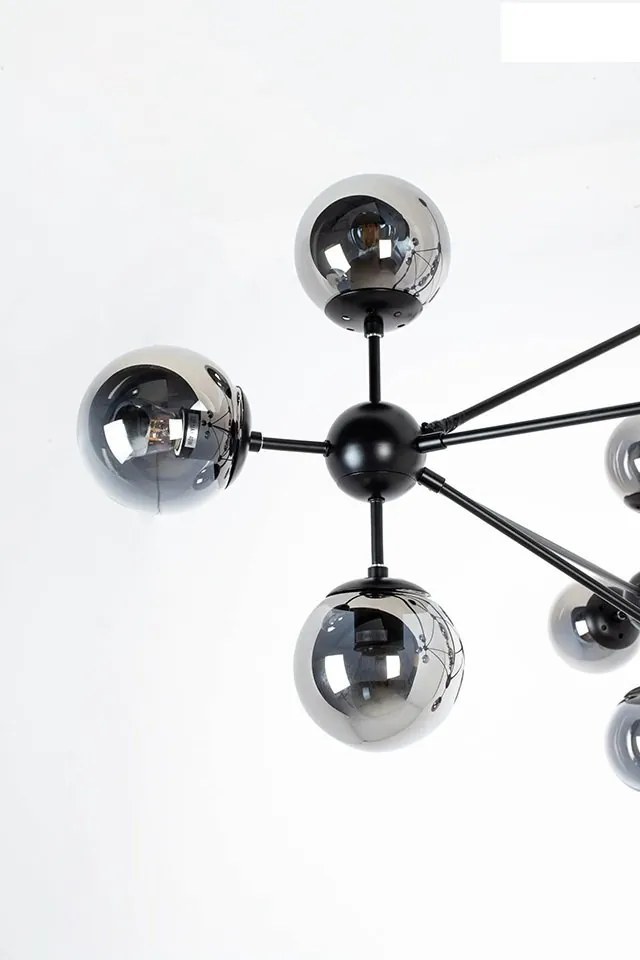 Lustra moderna cu 15 de surse de lumina Roma 15 negru