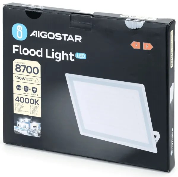 Aigostar Proiector LED 100W, 230V, 4000K, IP65