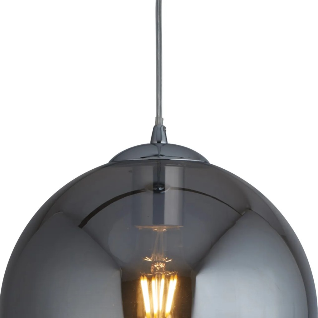 Lustra / Pendul design modern 30cm Balls crom / fumuriu 1632SM SRT