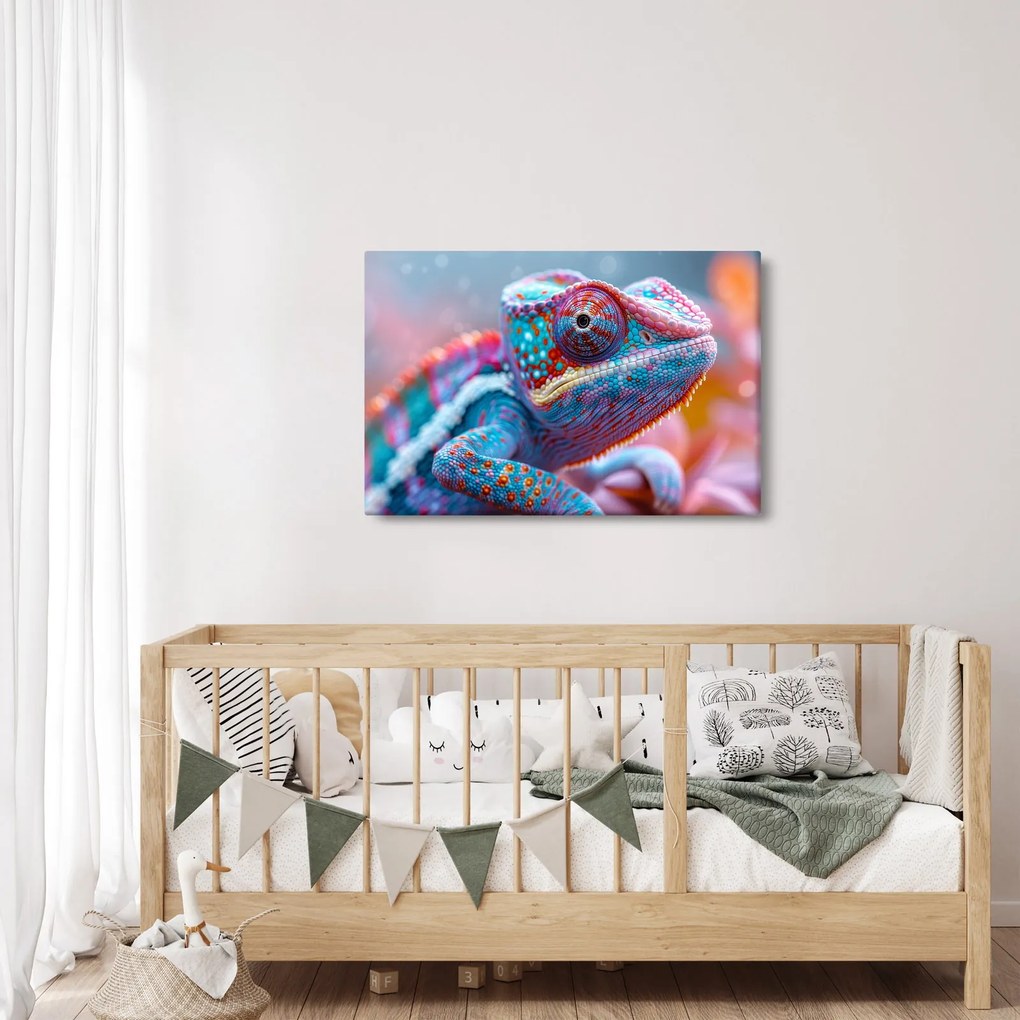 Tablou - Cameleon colorat (90x60 cm)