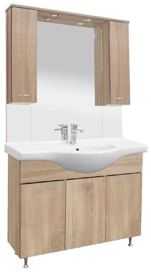 Mobilier complet de baie Vanessa 105, stejar Sonoma