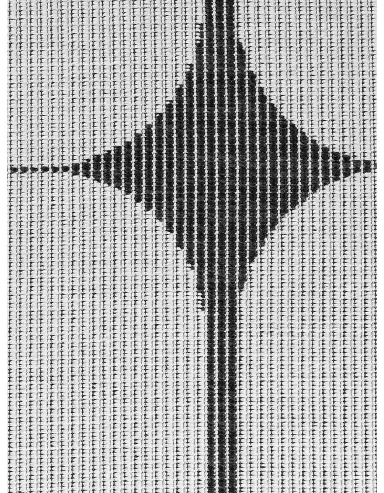 Covor pentru exterior și interior alb-negru rotund ø 160 cm Duet Bowen – NORTHRUGS