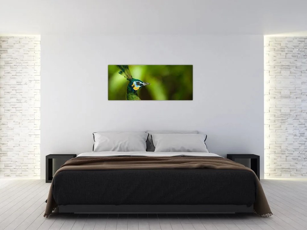 Tablou cu păun (120x50 cm)