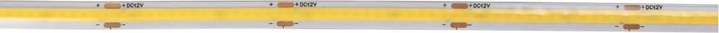 Bandă LED COB GTV pentru mobilier, lumină neutră, 480 LED m, 800 lm m, 12V, IP65, 5 m Alb neutru, 10 W/m, 12 V, LED Cob, 800 lm/m, 8 mm