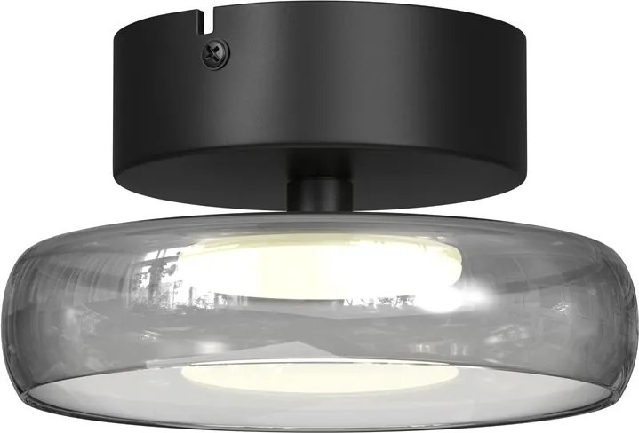 Lustra aplicata tavan Float sticla fumurie