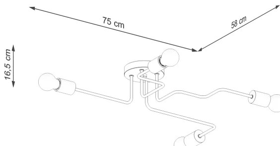 Lustră aplicată Sollux SL.1665 TIMBO 4xE27/15W/230V alb/bej/fag
