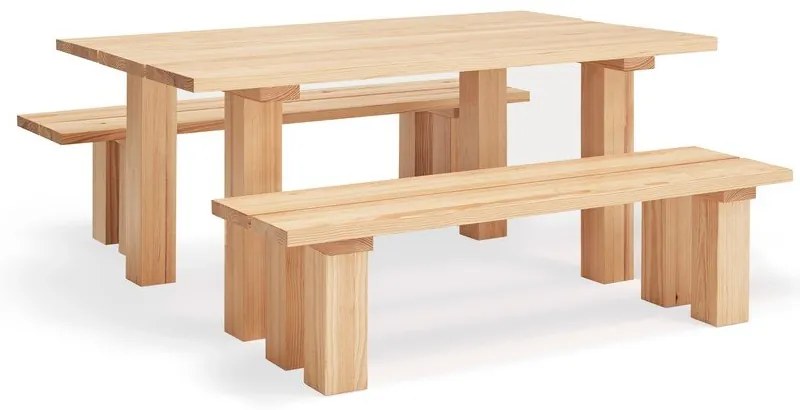 Masă de dining cu blat din lemn de pin 100x180 cm Banda – Teulat