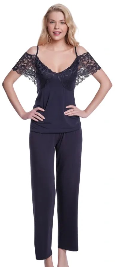 Pijamale femei NELA din bambus XL Crem
