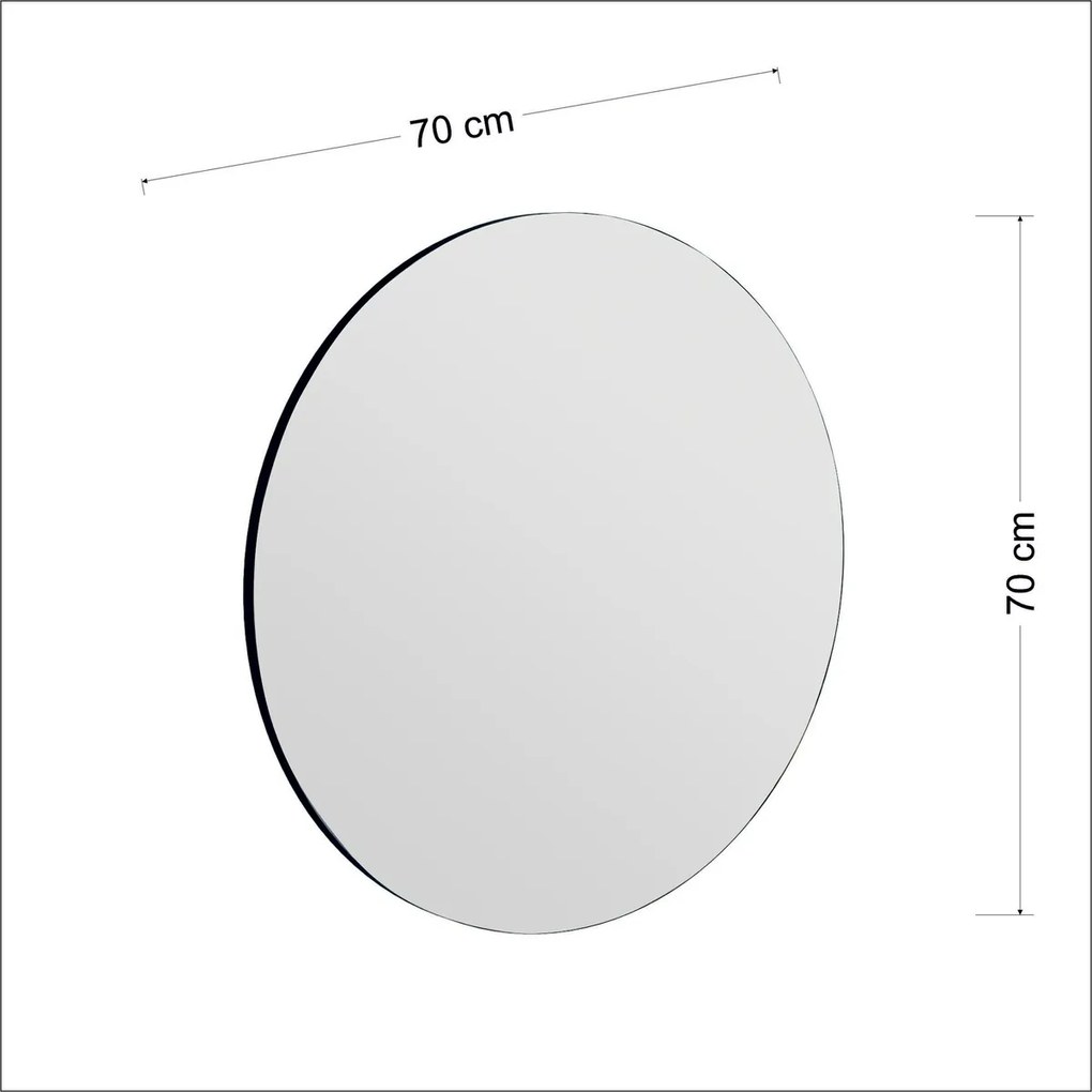 Oglinda Zeos Black 70 cm