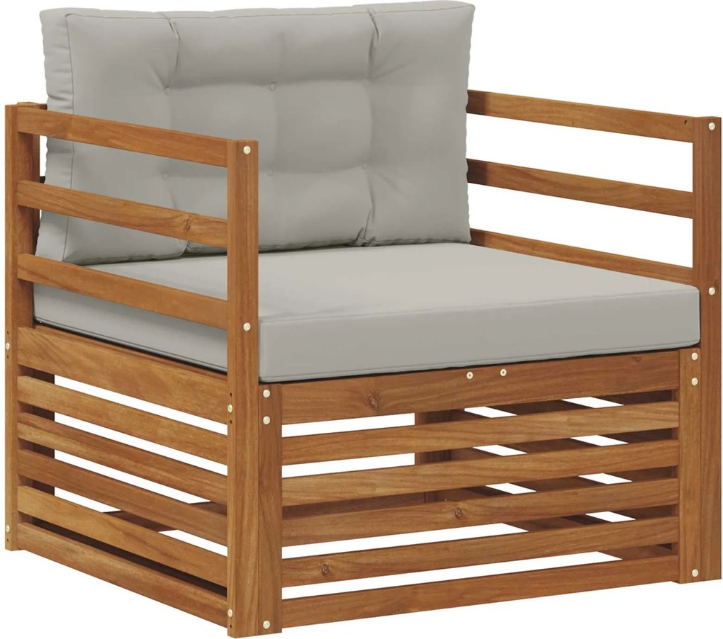vidaXL Set de canapele de exterior Lemn de acacia solid și poliester
