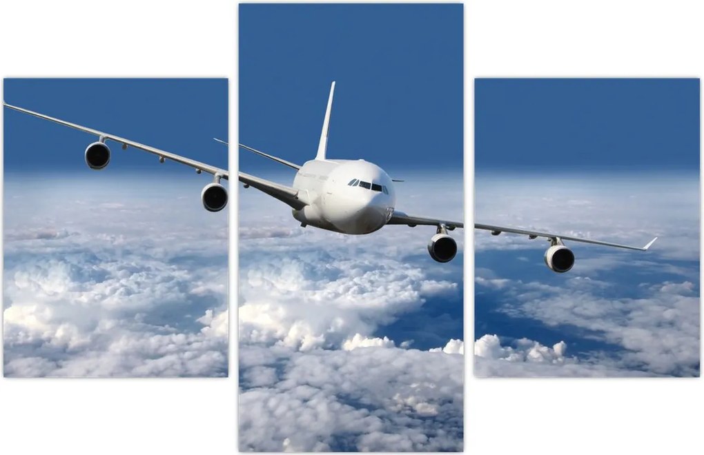 Tablou - Avion în nori (90x60 cm)
