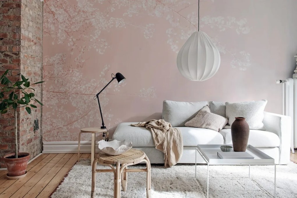 Fototapet, Pink Branches, Rebel Walls