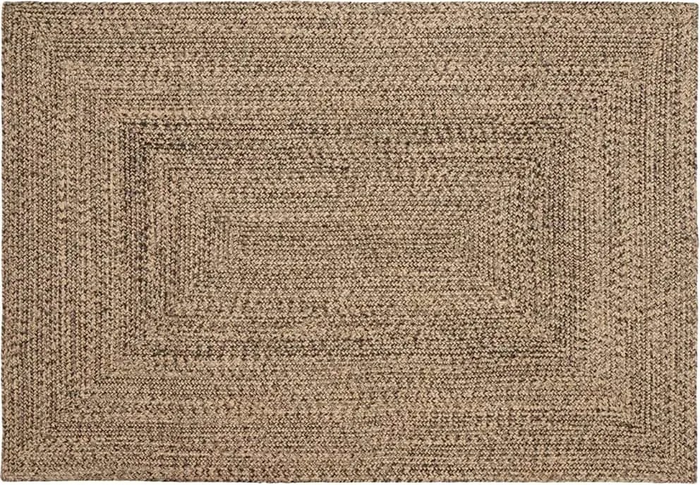 vidaXL Covoare de zonă Natural și Negru 140 x 200 cm Iută