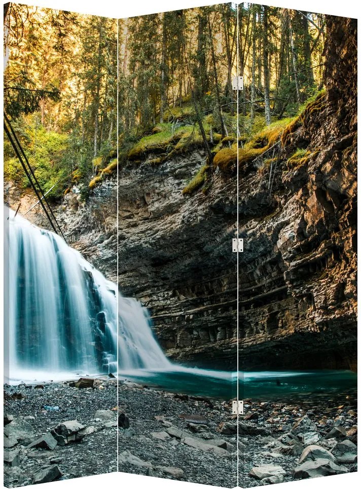 Paravan - Cascada de pădure (126x170 cm)