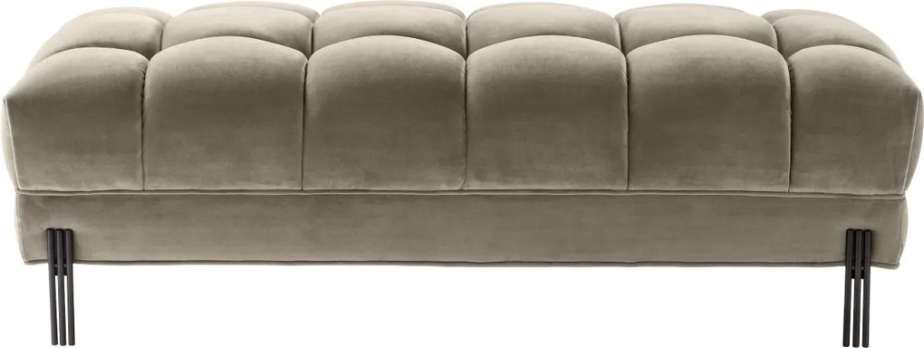 Bancheta eleganta design LUX Sienna, catifea greige 113389 HZ
