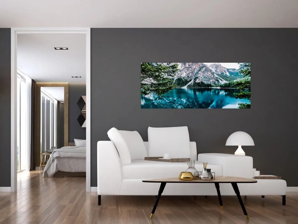Tablou - Lac în Alpi (120x50 cm)