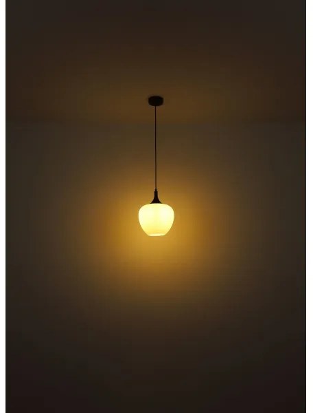 Lustră pe cablu MAXY 1xE27/60W/230V alb/maro Globo 15548H1C