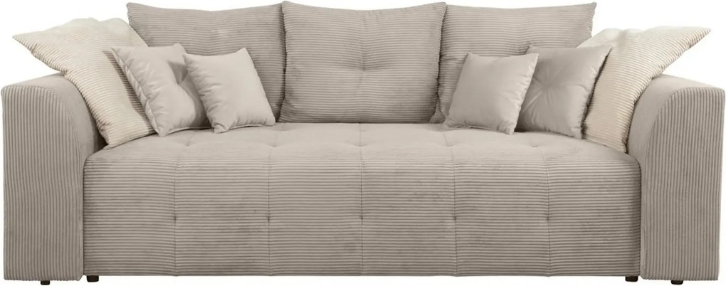 Canapea extensibila ROYAL IV, stofa catifelata bej - Poso 2, 247x116x9