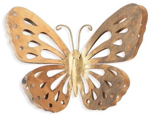 Decorațiune de perete 32x29 cm metal fluture