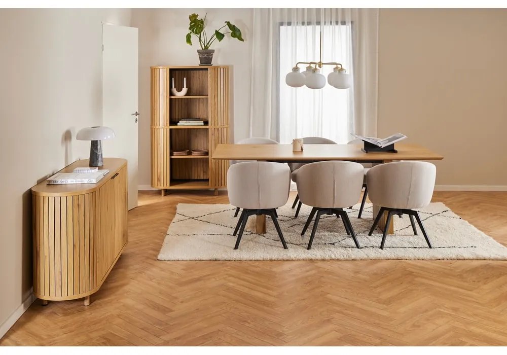 Comodă în culoare naturală cu aspect de lemn de stejar 160x80x45 cm Colima – Actona