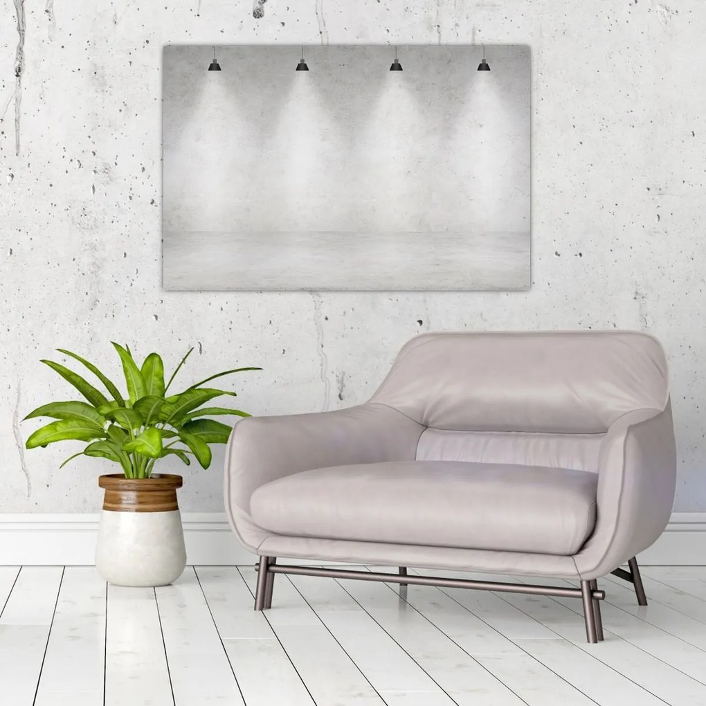 Tablou - Perete de beton cu lumini (90x60 cm)