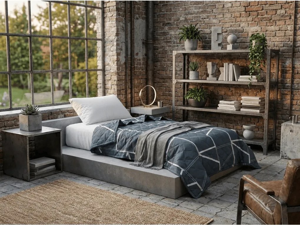 Pilota de vara GRIDON 140x200 cm, neagra