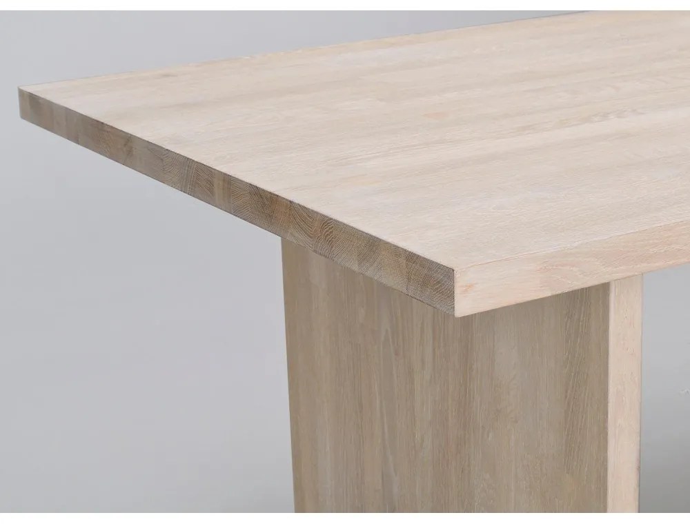 Masă de dining din lemn masiv de stejar 240x95 cm Emmett - Rowico