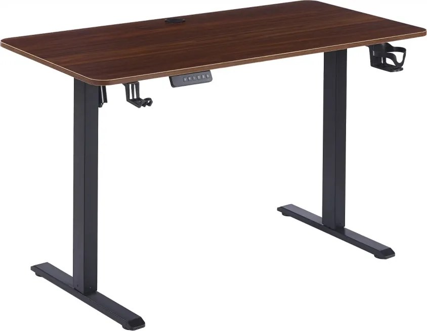 ELEVON WX-009 – Birou Reglabil Electric, Înălțime Reglabilă 72–118 cm, Blat Monobloc PAL de Înaltă Densitate 15 mm, Cadru Metalic din Oțel 65×45 mm, Panou Electronic, 140 × 60 cm, Walnut