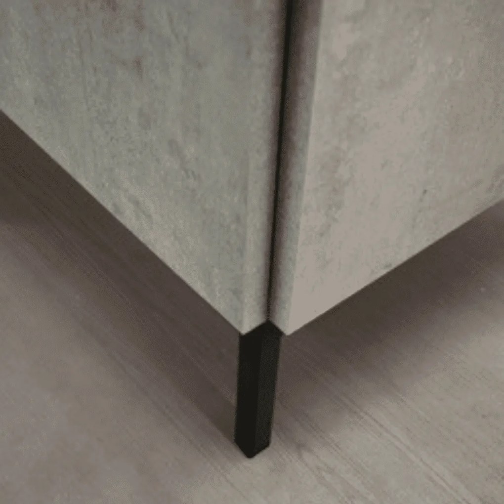 COMODA LINDA CU PICIOR METALIC - OTEL OXIDAT