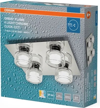 Osram - Plafonieră LED pentru baie ORBIS FLAME 4xLED/5,5W/230V IP44 crom
