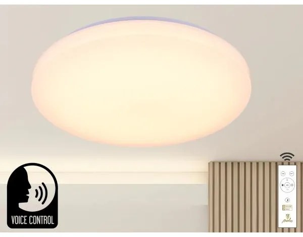 Plafonieră LED dimabilă cu control vocal OPAL LED/48W/230V + telecomandă