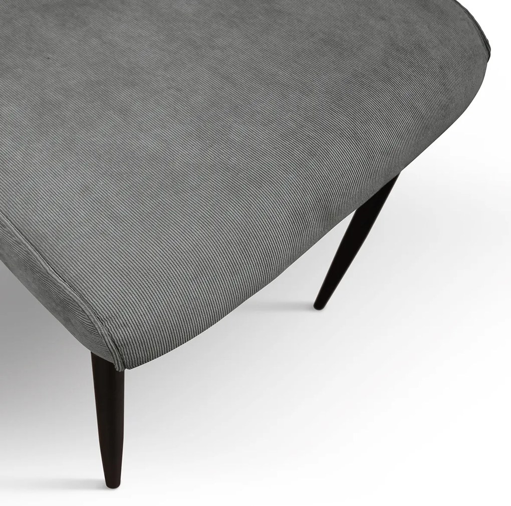SET 4 Scaune Grig, tesatura, structura metalica - BEJ - STANDARD
