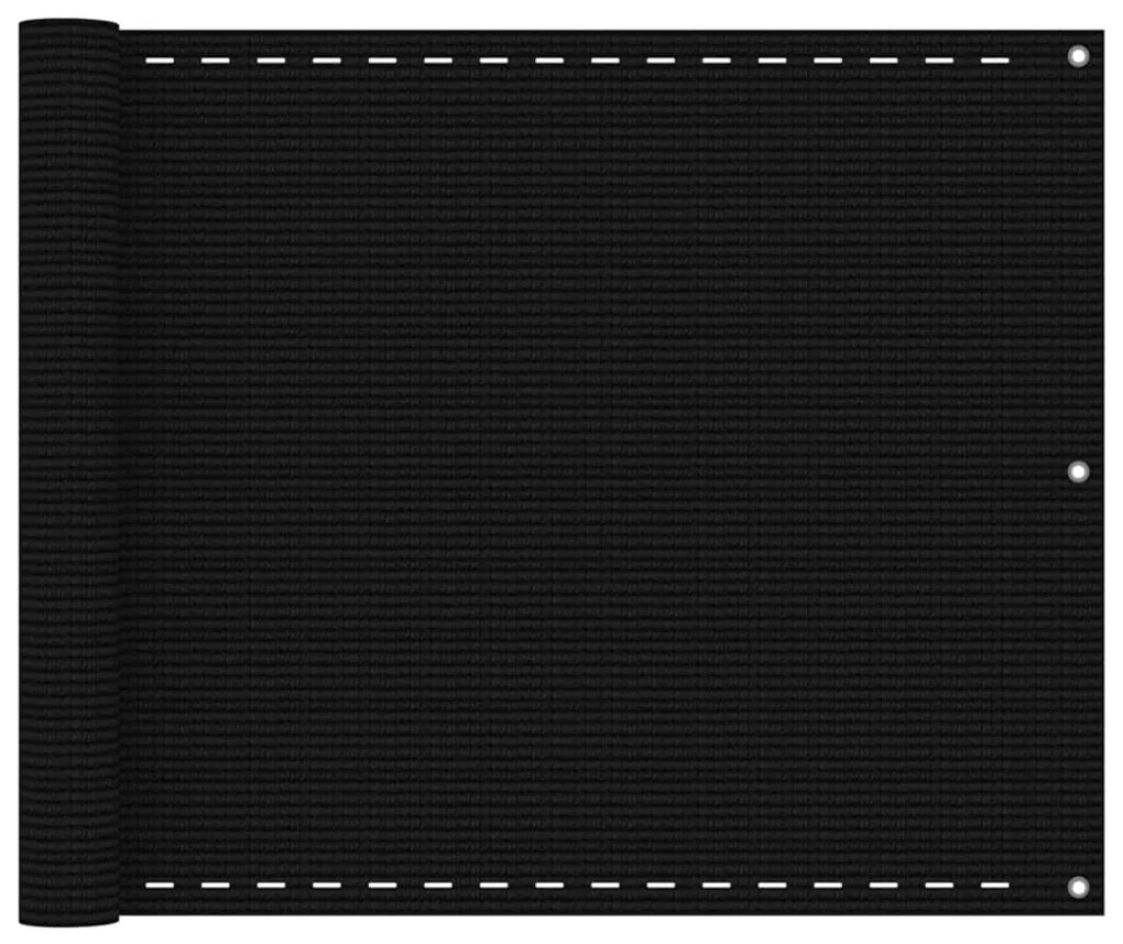 vidaXL Paravan pentru balcon, portocaliu, 75x400 cm, HDPE