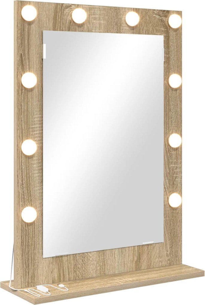 vidaXL Oglindă de toaletă Dreptunghiular Stejar Sonoma 70 x 50 x 18 cm