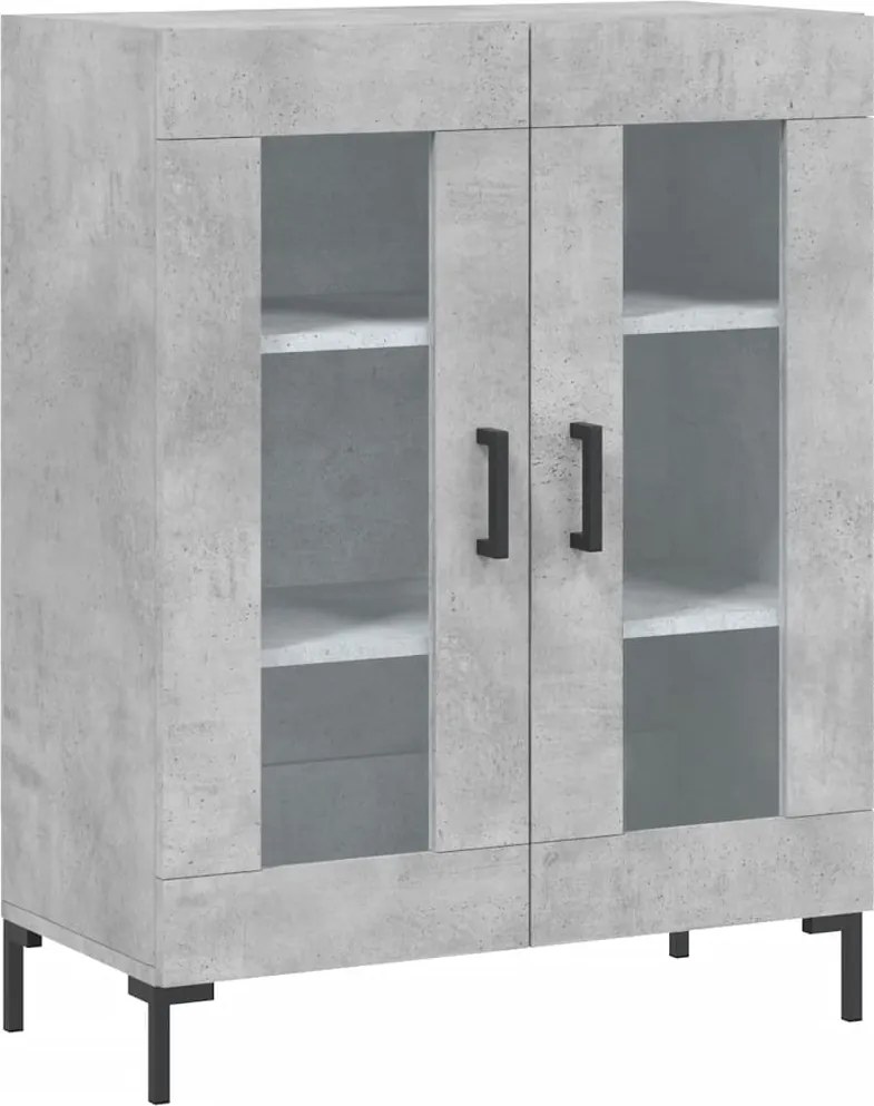 vidaXL Dulap, gri beton, 69,5x34x90 cm, lemn compozit