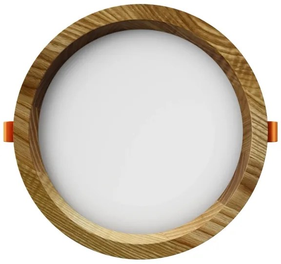 Corp de iluminat LED încastrat RONDO LED/12W/230V 3000K d. 20 cm lemn masiv frasin APLED