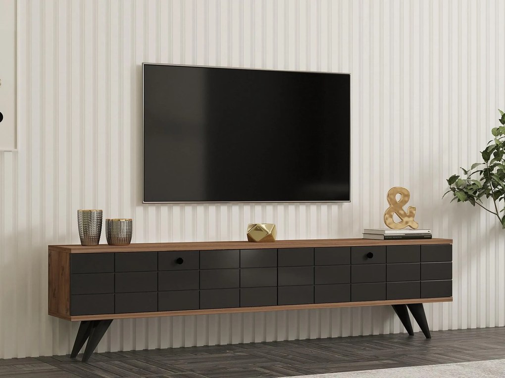 Masă TV/Dulap Butepe (antracit + pin atlantic) . Promo -28%. 1095157