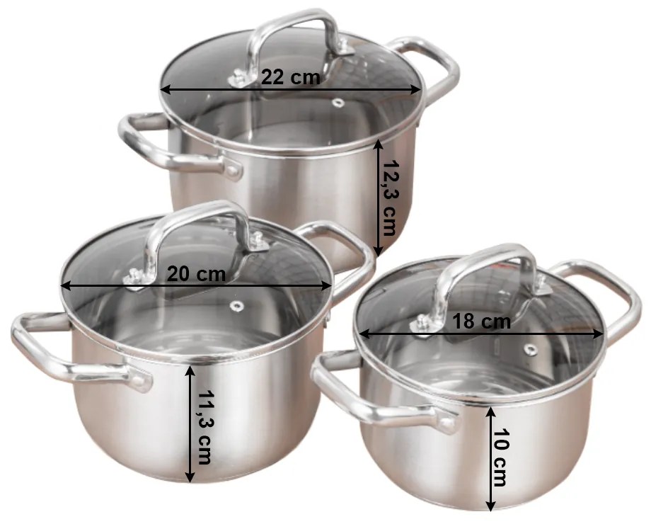 Set oale 6 piese, inox, MARDEN