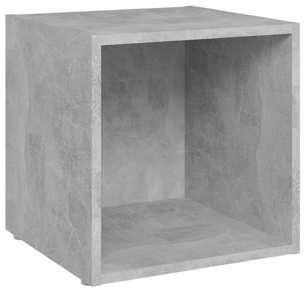 Comode TV, 4 buc., gri beton, 37x35x37 cm, PAL 4, Gri beton