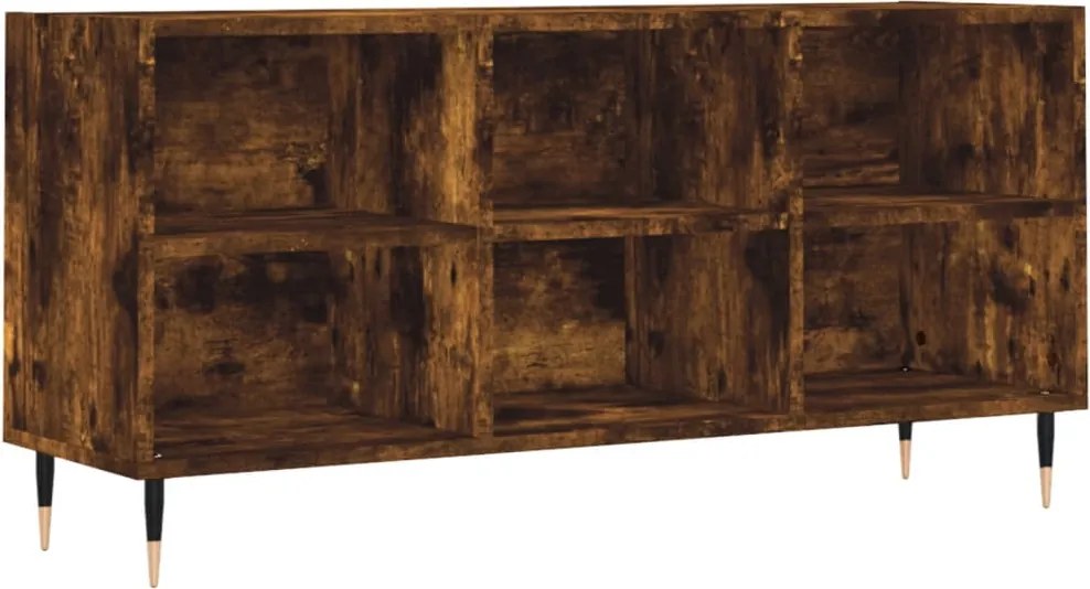 vidaXL Comodă TV, stejar fumuriu, 103,5x30x50 cm, lemn compozit