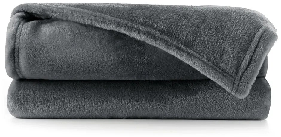 Pătură din microfibră DecoKing Mic, 200 x 220 cm, gri închis