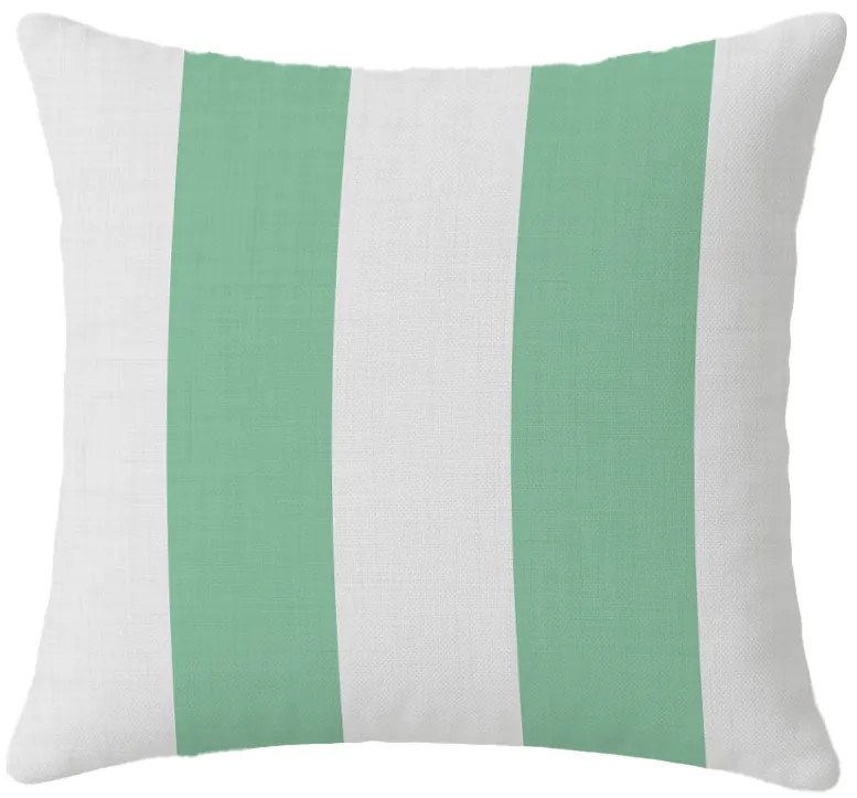 Set 2 fete de perna decorative STRIPES 45x45 cm, alb-verde