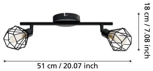 Eglo 32766 - Spot LED ZAPATA 2xG9/3W/230V