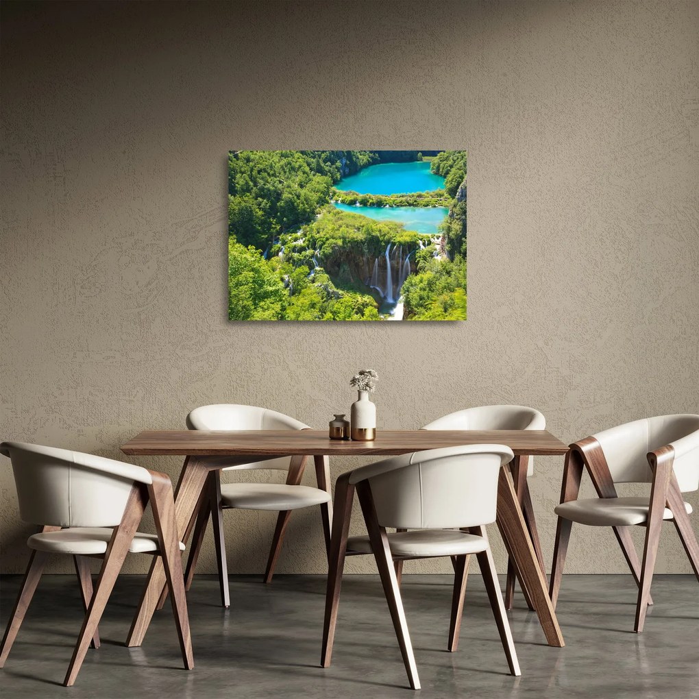 Tablou pe sticlă - Cascade (70x50 cm)