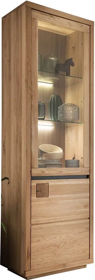 Vitrină lemn masiv I Urban Loft, 65 × 205 × 40 cm - stanga
